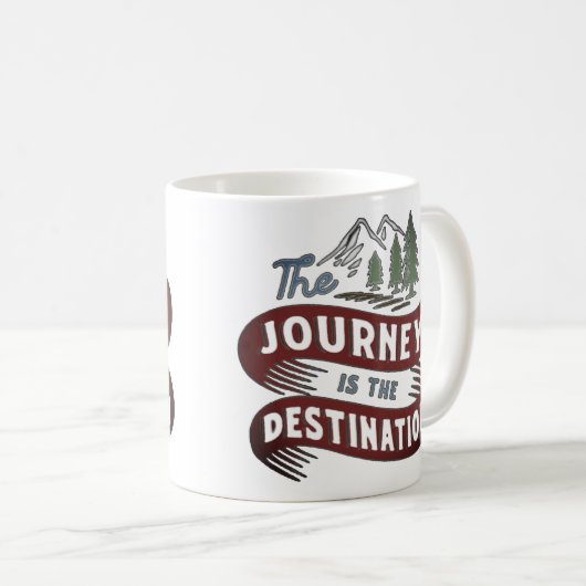 行き先が目的地だ コーヒーマグカップ (正面右)
