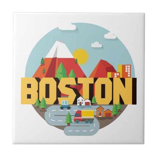 行き先のボストン タイル (正面)