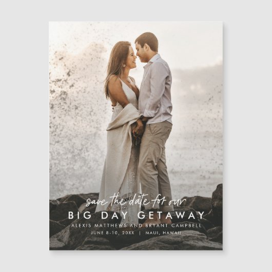 行き先の結婚式に日付の磁気カードを保存 (正面)