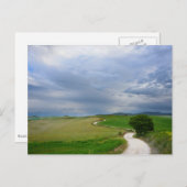 行き先はがきに向かう曲線 ポストカード (正面/裏面)