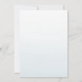 行き先ウェディングブルー水カラーシンプルおもしろい 招待状 (裏面)