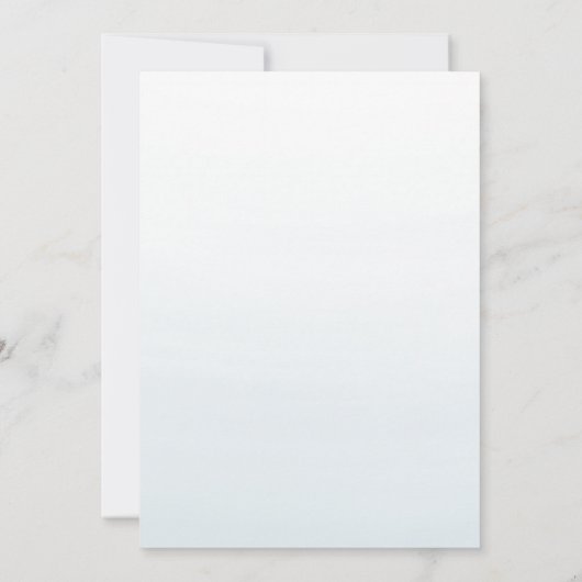 行き先ウェディングブルー水カラーシンプルおもしろい 招待状 (裏面)