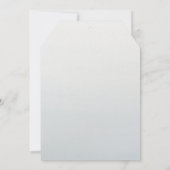 行き先ウェディングブルー水カラーシンプルおもしろい 招待状 (裏面)