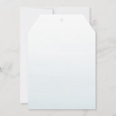 行き先ウェディングブルー水カラーシンプルおもしろい 招待状 (裏面)