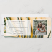 行き先ウェディングマデイラチケット搭乗券 招待状 (裏面)