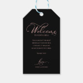行き先エレガントの結婚式へようこそ ギフトタグ (正面)