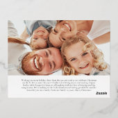 行き先クリスマスカードサンドは新しい雪 箔招待状ポストカード (裏面)