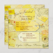 行き先旅結婚行テーマ 招待状 (正面/裏面)