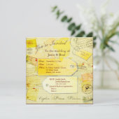 行き先旅結婚行テーマ 招待状 (スタンド正面)