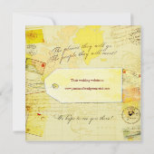 行き先旅結婚行テーマ 招待状 (裏面)