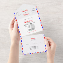 行き先結婚式サントリーニギリシャ航空郵便