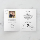 行き先結婚式ジャマイカフォトパスポート招待状 招待状 (内部)