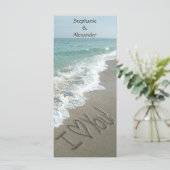 行き先結婚式プログラム、ビーチテーマ プログラム (スタンド正面)