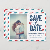 行き先結婚式 | ポストカード日付の保存 案内ポストカード (正面/裏面)