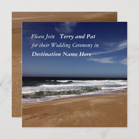 行き先結婚式 招待状 (正面/裏面)