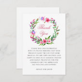 行き先結婚式。熱帯フローラ感謝していユー 招待状 (正面/裏面)