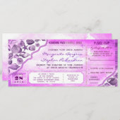 行き先航海の結婚チケット招待状 招待状 (正面/裏面)