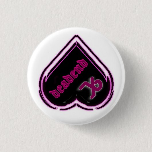 行き止り傾き 缶バッジ (正面)