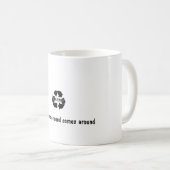 行き渡る何がカルマは、来ます コーヒーマグカップ (正面右)