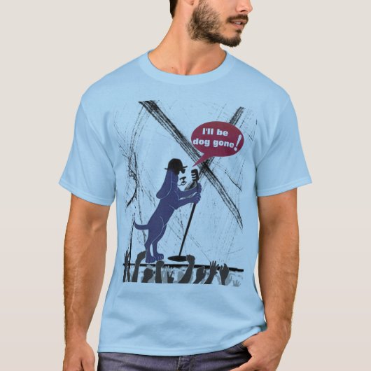 行き詰まった犬 Tシャツ (正面)