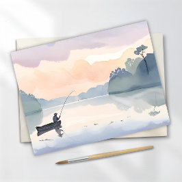 行き過ぎた魚釣り | レイクエアリー水の色の平和 ポストカード