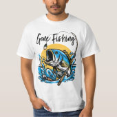 行き過ぎた魚釣り Tシャツ (正面)