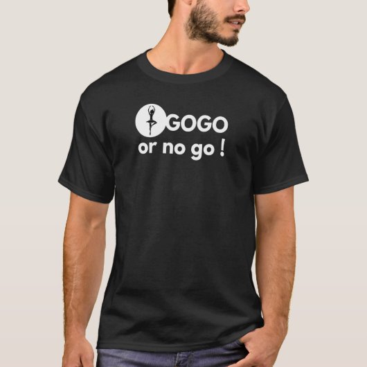 行くか行かないか。ファンおもしろいの実在驚き Tシャツ (正面)