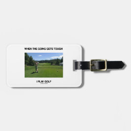 行くことが堅い私を得るとき遊んで下さいゴルフ(ゴルファー)を ラゲッジタグ