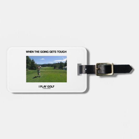 行くことが堅い私を得るとき遊んで下さいゴルフ(ゴルファー)を ラゲッジタグ (正面横)