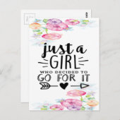 行くことを決めた少女 ポストカード (正面/裏面)