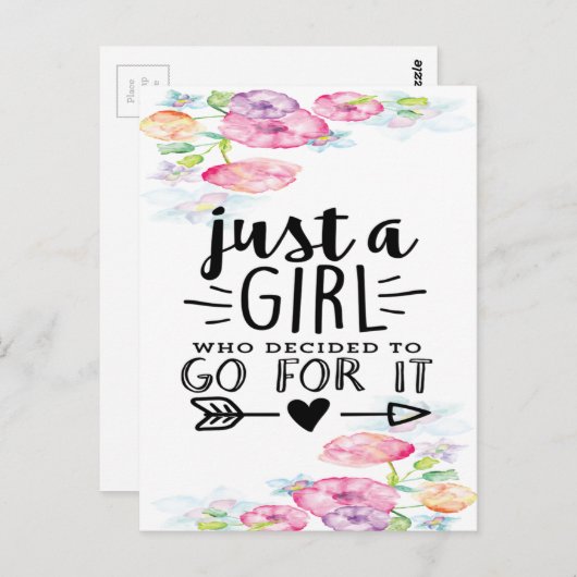 行くことを決めた少女 ポストカード (正面/裏面)