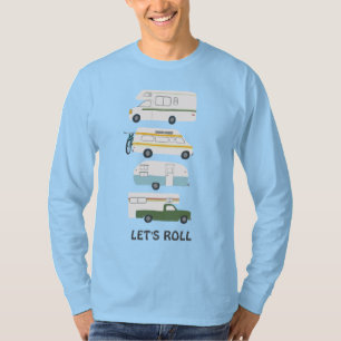 行くぜ転が!キュートカンパーヴァンヴァンライフRVトレーラー Tシャツ