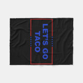 行くぞタコシャツ行くぞタコタコいつもシック フリースブランケット (正面(横))