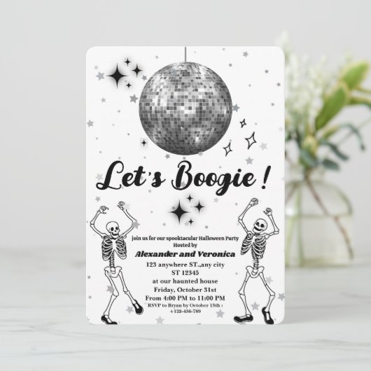 行くぞブギー!ディスコボールスケルトンハローウィンパーティ 招待状 (スタンド正面)