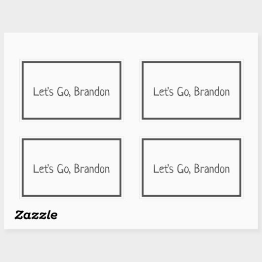 行くぞブランドンバイデン氏 長方形シール (シート)