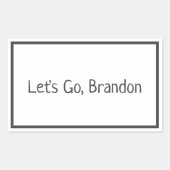 行くぞブランドンバイデン氏 長方形シール (正面)