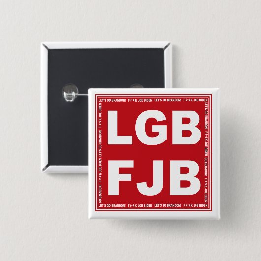 行くぞブランドン！F**k Joeバイデン氏LGB FJB 缶バッジ (正面&裏面)