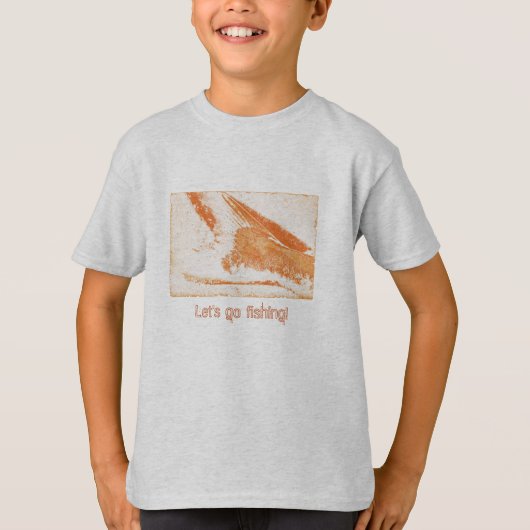行くぞ魚釣り! Tシャツ (正面)