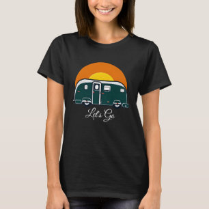 行くぞ!おもしろいヴィンテージキャンパーRV Tシャツ