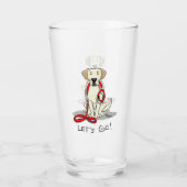 行くぞ!イエローラブラドールレトリバー – かわいい犬 タンブラーグラス (裏面)