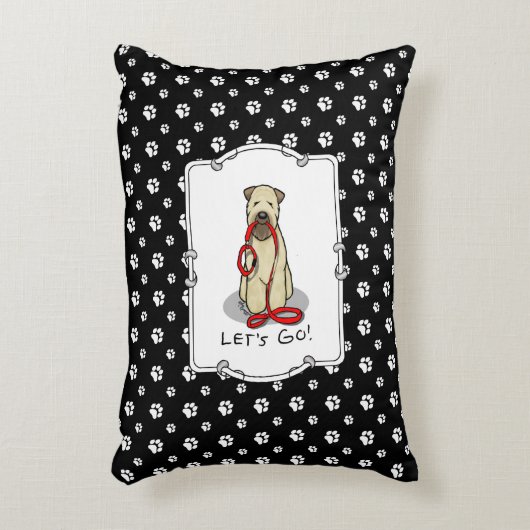 行くぞ！ウォークウィートテリアードッグ（ウィーテン1b2） アクセントクッション (正面(垂直))