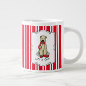 行くぞ!ウォークウィートテリアードッグ(ウィーテン1b2) ジャンボコーヒーマグカップ (右)