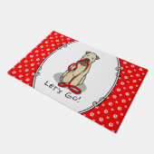 行くぞ!ウォークウィートテリアードッグ(ウィーテン1b2) ドアマット (アングル)