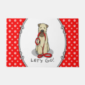 行くぞ!ウォークウィートテリアードッグ(ウィーテン1b2) ドアマット (正面)