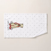 行くぞ!ウォークウィートテリアードッグ(ウィーテン1b2) バスタオルセット (ハンドタオル)