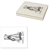 行くぞ!ウォークウィートテリアードッグ(ウィーテン1b2) ラバースタンプ (押印)