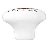 行くぞ!(ウォーク)グレイハウンドッグ(白黒) おもしろい セラミックノブ (側面)