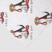 行くぞ！（ウォーク）ビーグル犬（トリカラー3）かわいい 薄葉紙 (詳細)