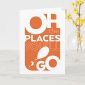 行くぞ！オレンジ書体 カード (黄色い花)