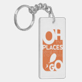 行くぞ!オレンジ書体 キーホルダー (正面左)